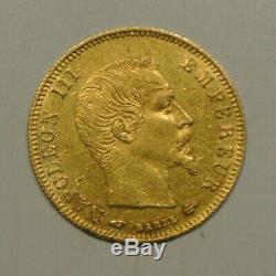 Napoleon III Head Nue 5 Francs Or 1859 A Sup / Spl Condition Very Rare