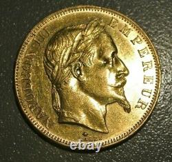 Napoleon III Tres Rare Spl 50 Francs Or1864 Quality Not Found Admired Hair