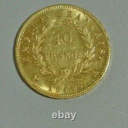 Napoleon Rare 40 Francs Or /gold 1812 A Sup/spl Condition Very Rare