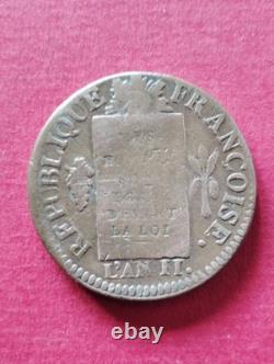 No. 381 Very Rare 1 Sol with Scales 1793 BB French Republic