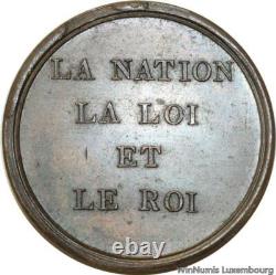 O5728 Very Rare Medal Nation King Commissioners 1790 Gatteaux Desnoyers SUP