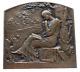 Oscar Roty (the Study) Bronze Font Plaque Uniface In Labore Qvies Very Rare