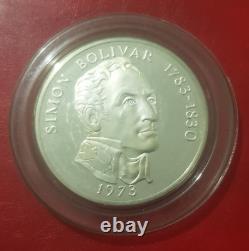 PANAMA, very rare large 20 Balboas silver coin from 1973 (129.6g) Bolivar