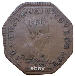 Paris Very Rare Advertising Token From 1707 With Crowned Black Teste