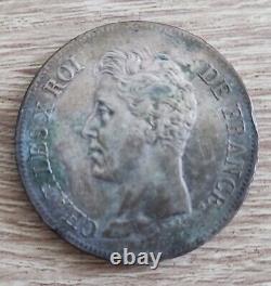 Piece 5 F. CHARLES King of France VERY RARE TYPE 1825 L