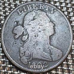 Piece of 1 Large Cent Draped Bust 1802 (1314) Very Rare