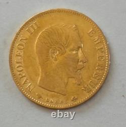 Piece or 10 Francs 1859 A. Half NAPOLEON III. Very rare FDC Coin collection