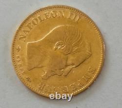 Piece or 10 Francs 1859 A. Half NAPOLEON III. Very rare FDC Coin collection