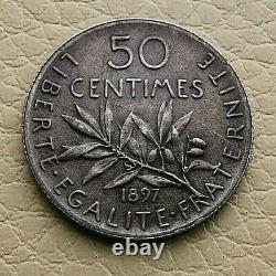Pl # 3 50 Cents. Sower 1897 Blank Mat (spl) Rare