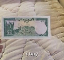 Post 1000 Franc Specmen Perforated Bank Maroc Very Rare