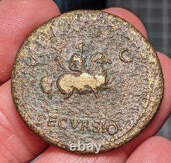 Promo! 25% Very Rare Nero Decursio Sesterce Roman Coin Empire