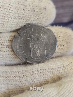 Quinzain at 8L 1697 by Amiens, Louis XIV, Very Rare
