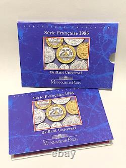 RARE UNIVERSAL BRILLIANT SET, BU FRANCE 1996 FRANCS COMPLETE, VERY RARE, TTB