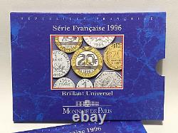 RARE UNIVERSAL BRILLIANT SET, BU FRANCE 1996 FRANCS COMPLETE, VERY RARE, TTB