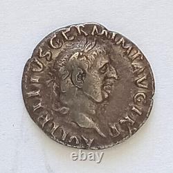 ROME EMPIRE DENIER VITELLIUS very rare 69 R/CONCORDIA 2.53 gr SILVER