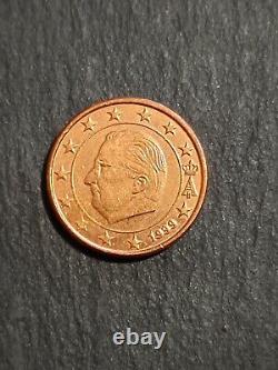 Rare 1999 1 Euro Cent Coin of Albert II Belgium