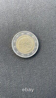 Rare 2 euro coin, very good condition, used