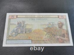 Rare 5 Dirham Banknote from the Banque du Maroc, King Mohammed V, Very Very Good Condition