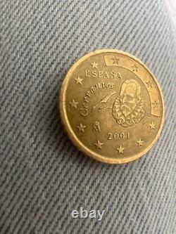 Rare 50 cent coin, year 2001, very good condition