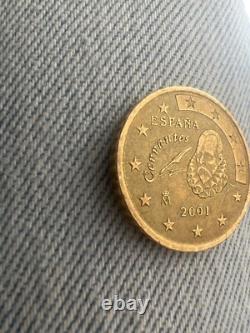 Rare 50 cent coin, year 2001, very good condition