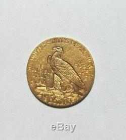Rare And Beautiful Part Of India 2.5 Dollars In 1915 Philadelphia Gold