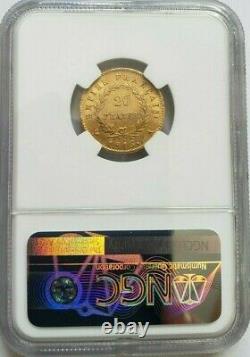 Rare And Very Beautiful 20-franc Gold Coin 1815 A Napoleon I One Hundred Days Ngc Au 50