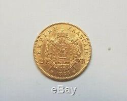 Rare And Very Beautiful Piece Of 20 Gold Francs 1864 Bb Bb Large Variety Napoleon III