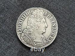 Rare Coin Louis XIV Ecu To Three Crowns 1709 Silver Very Good Condition #13
