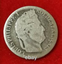 Rare Currency! Louis Philippe 1st 1/2 Franc 1832 T Nantes, Tres Rare