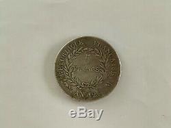 @ Rare In This Condition Very Pretty Piece 5f Money, First Consul, Year 12 M @