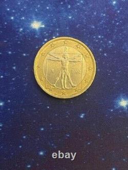 Rare Italian 1 euro coin by Leonardo da Vinci 2002 VERY RARE