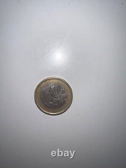 Rare Italian 1 euro coin of Leonardo da Vinci 2002 Poorly struck VERY RARE