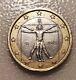 Rare Italian 1 Euro Coin Of Leonardo Da Vinci 2002 Very Rare