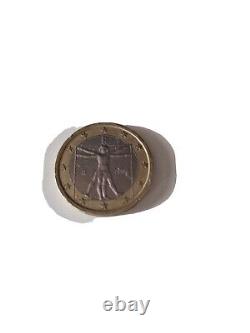 Rare Italian 1 euro coin of Leonardo da Vinci 2002 VERY RARE