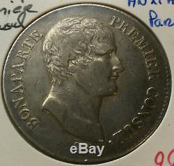 Rare Lovely 5 Francs Napoleon Bonaparte 1st Year XI A Silver