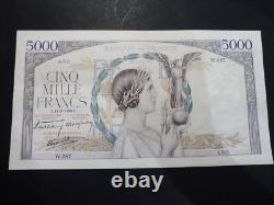 Rare & Very Pretty 5000 Francs Note Victory 14/09/1939 Ttb+ To Collect