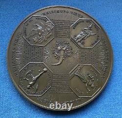 Rare Vintage Large Medal BEST WISHES Monnaie de Paris in BRONZE
