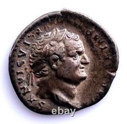Roma-Tito. Denarius, Rome 78 AD Silver 0.1 oz Very rare
