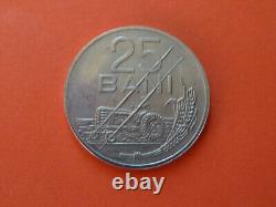 Romania, 25 Bani 1966, raised stripes obverse and reverse, uncirculated, Very rare