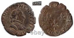 Royal Mint Henry III Very Rare Double Tournaments 1579 Riom