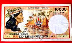 SCARCE 10,000 francs overseas bill now very RARE