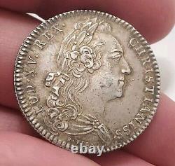 SEINE-ET-MARNE Royal Silver Token ELECTION OF NEMOURS Louis XV VERY RARE BUST