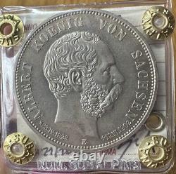 Saxony Coin German Empire 5 Mark 1902 and Very Rare Sealed FDC