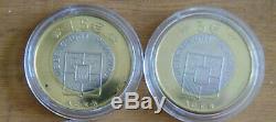 Set Of 2 Euro Coins Provisional Cities Very Rare Beaumont Rhinau