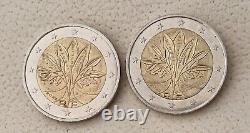 Set of 2 rare 2 euro coins in very good condition. Possibility to buy one coin.