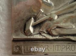 Silver Art Plaque / New, signed A. Bertrand, Very Rare