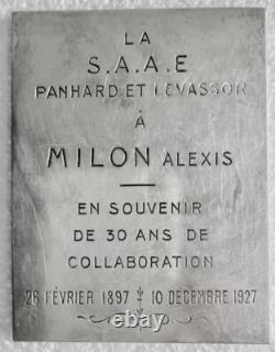 Silver Art Plaque / New, signed A. Bertrand, Very Rare