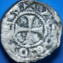 Silver Obole of Rodez Hugues II III Classed R3 0.37g Very Rare