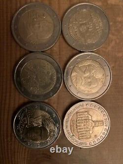 Six Coins Of 2 Euros Very Rare For Collection
