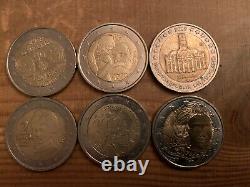 Six Very Rare 2 Euro Coins for Collection